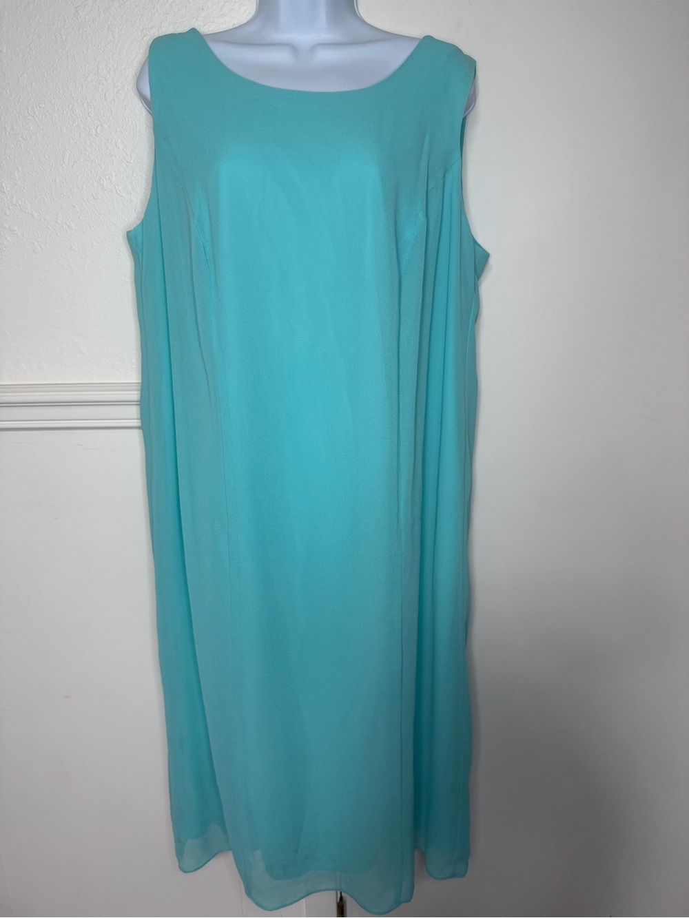 Maggie Barnes Aqua Sleeveless Dress 16W
